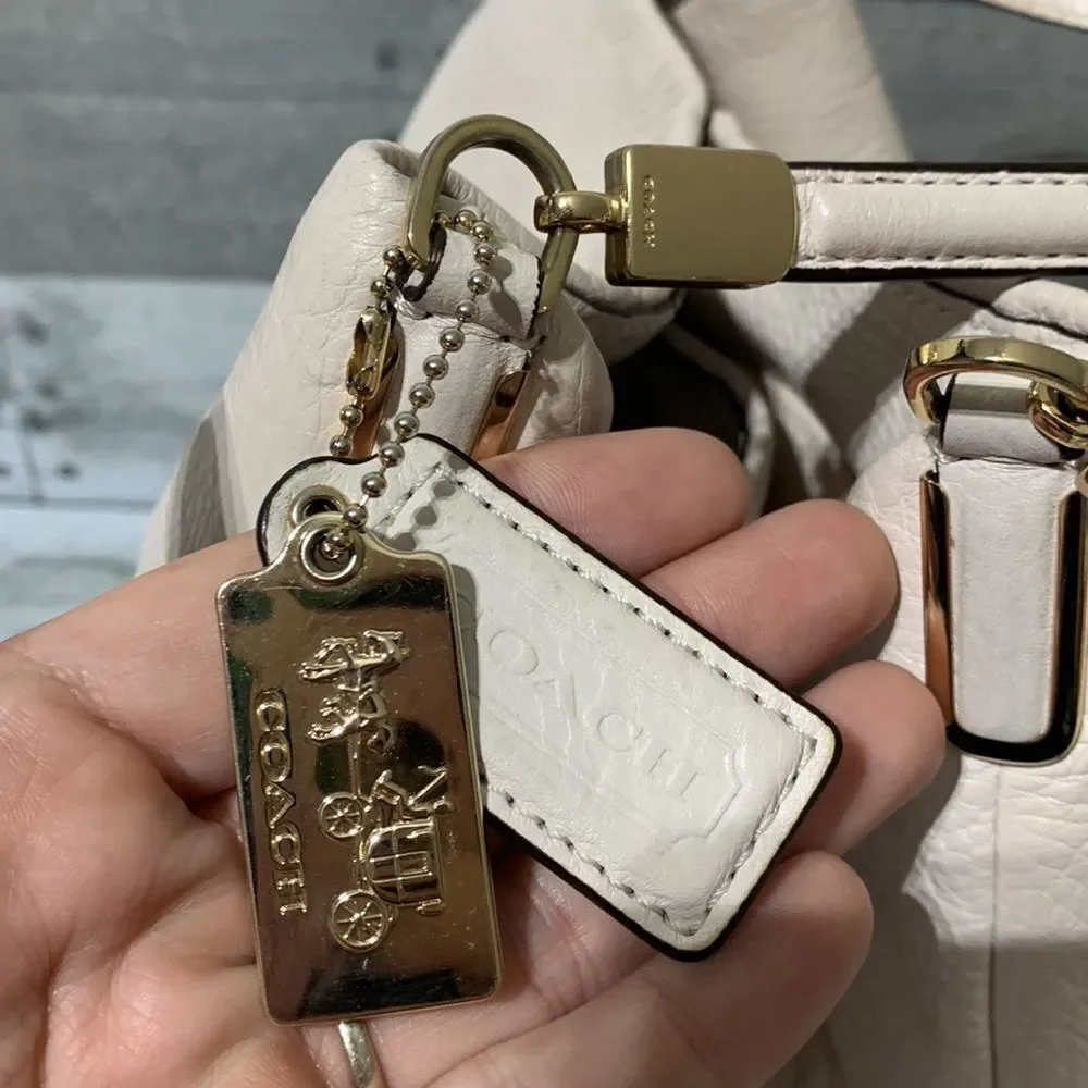 Coach‎ Madison Leather Phoebe Satchel Cream